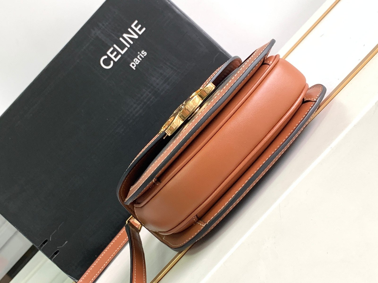 Celine Triomphe Brown Canvas - Image 4