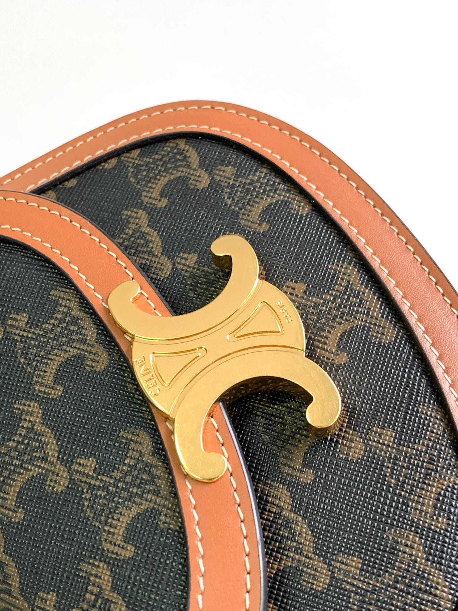 Celine Triomphe Brown Canvas - Image 5