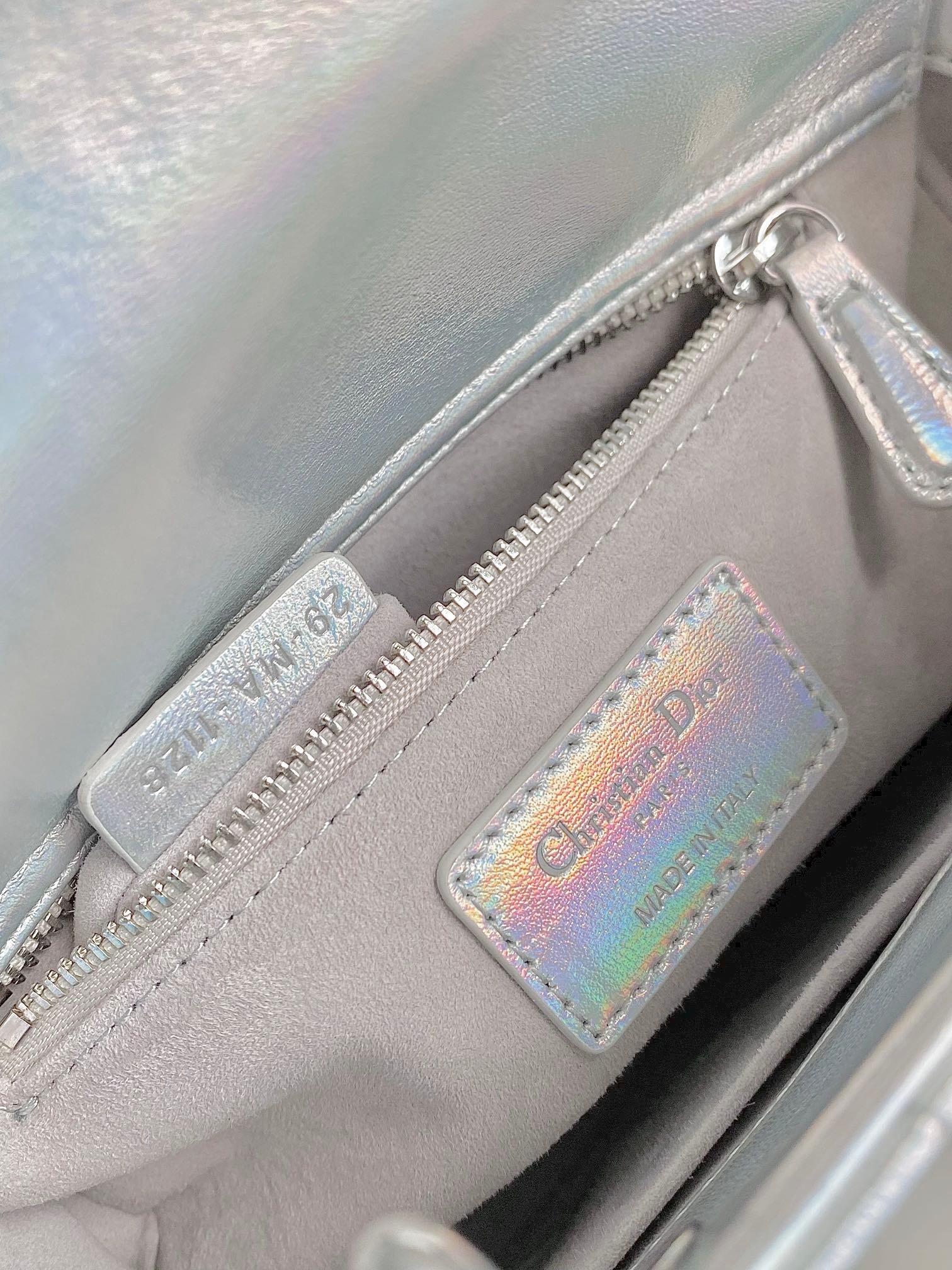 Alternative view of Dior Lady Silver Metallic Quilted Bag