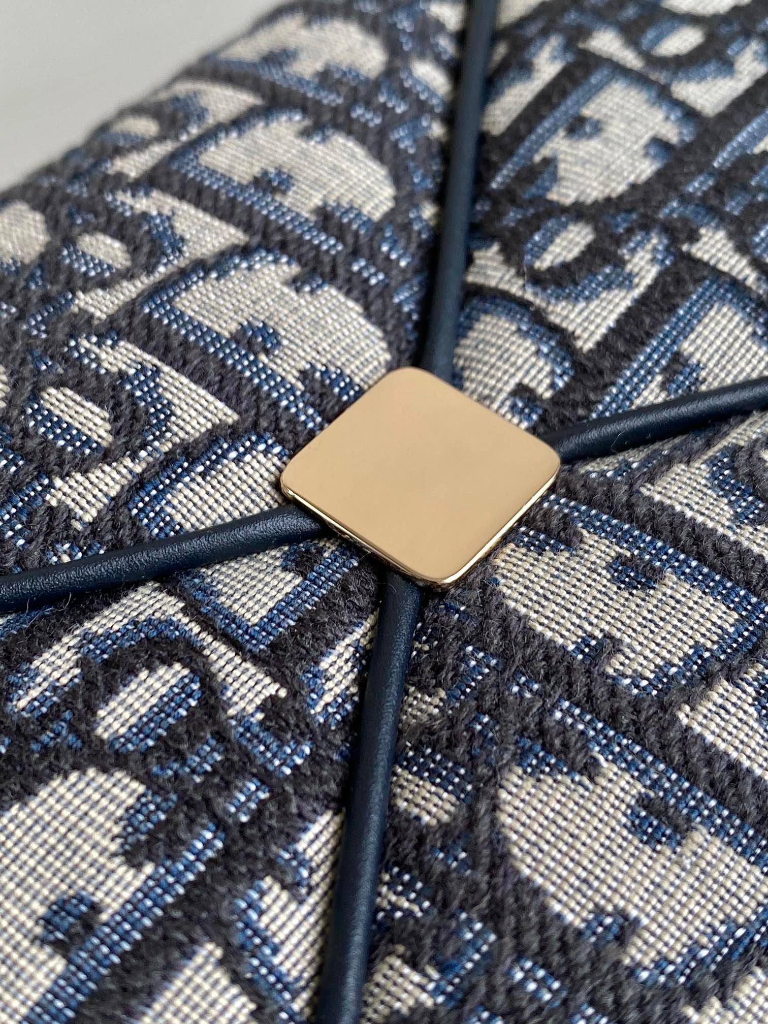 Dior Medium 22 Key Jacquard Handbag Blue - Image 7