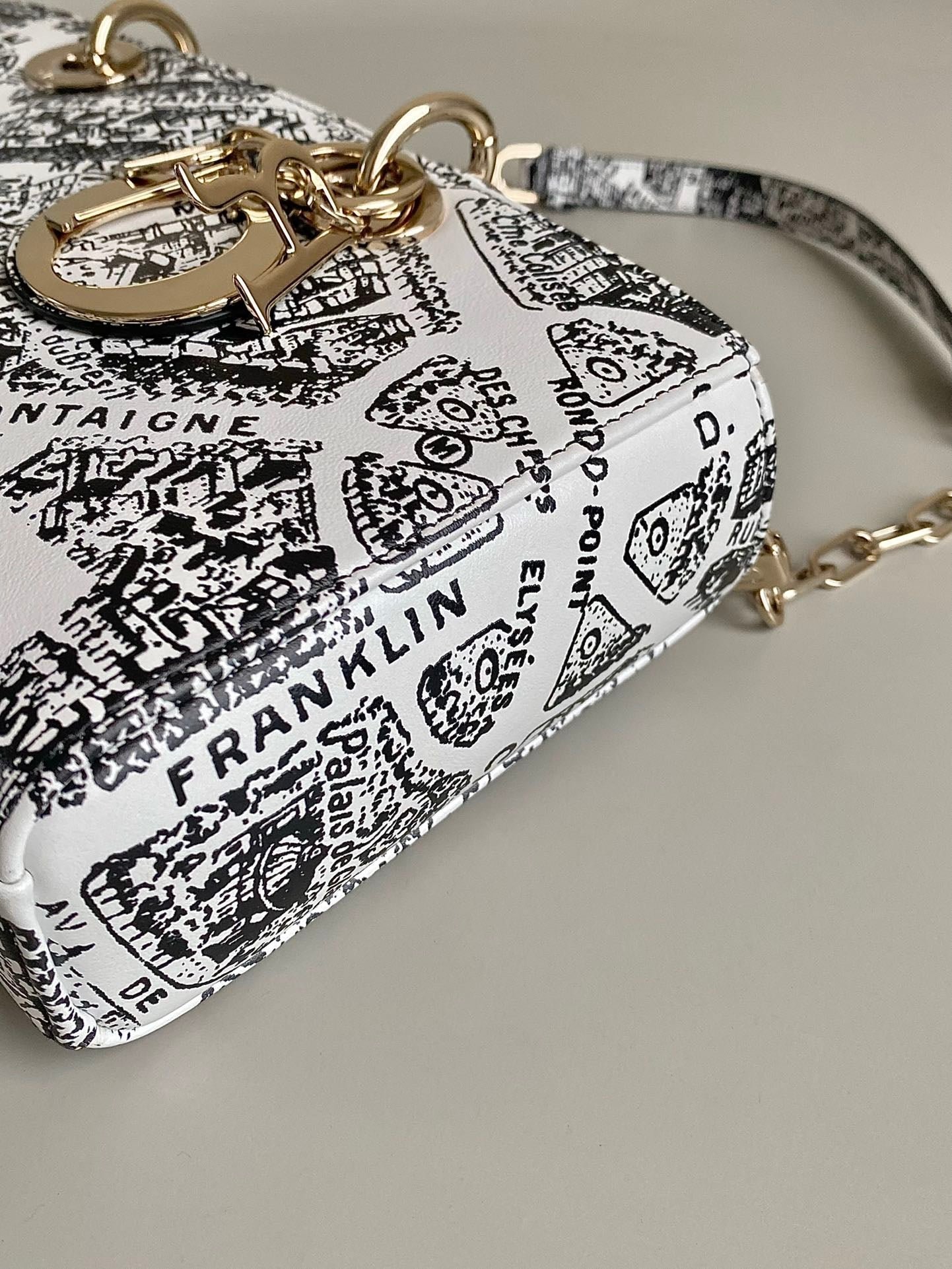 Dior Medium D-Joy 26 Jacquard Bag Blue - Image 5
