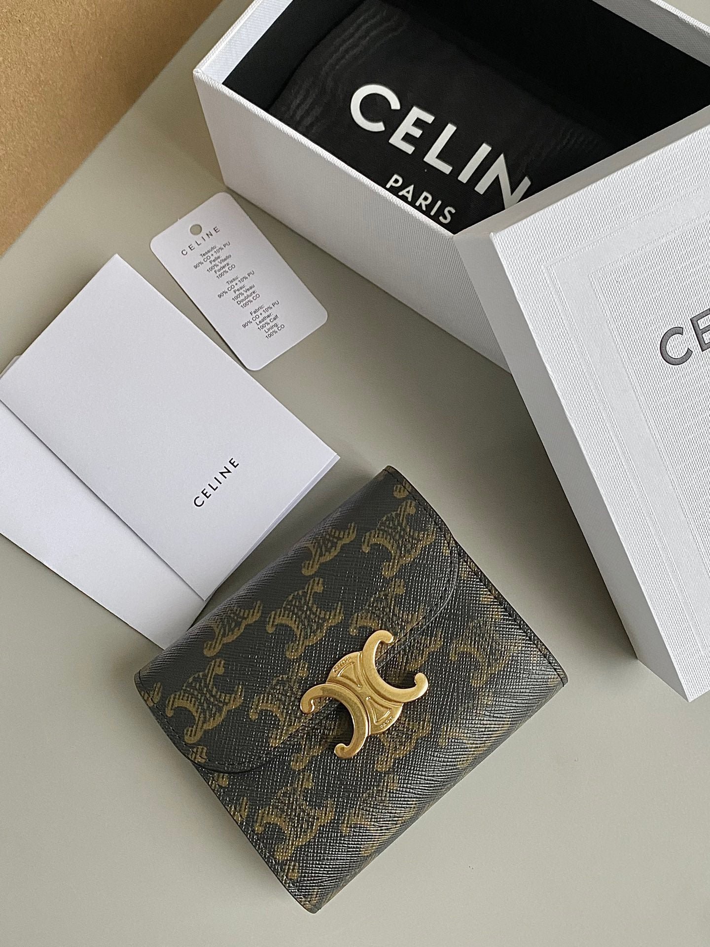 Alternative view of Celine Triomphe Trifold Wallet