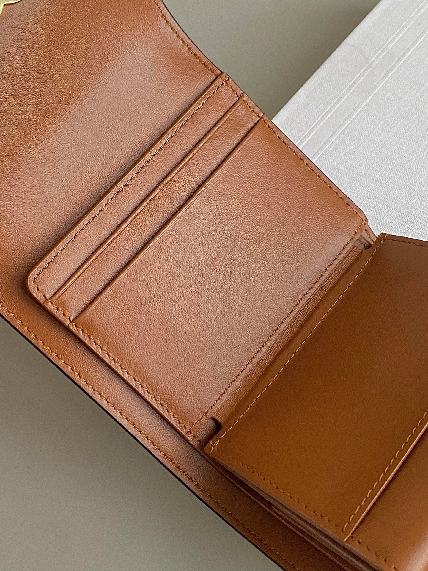 CELINE Tan Triomphe Short Wallet - Image 6