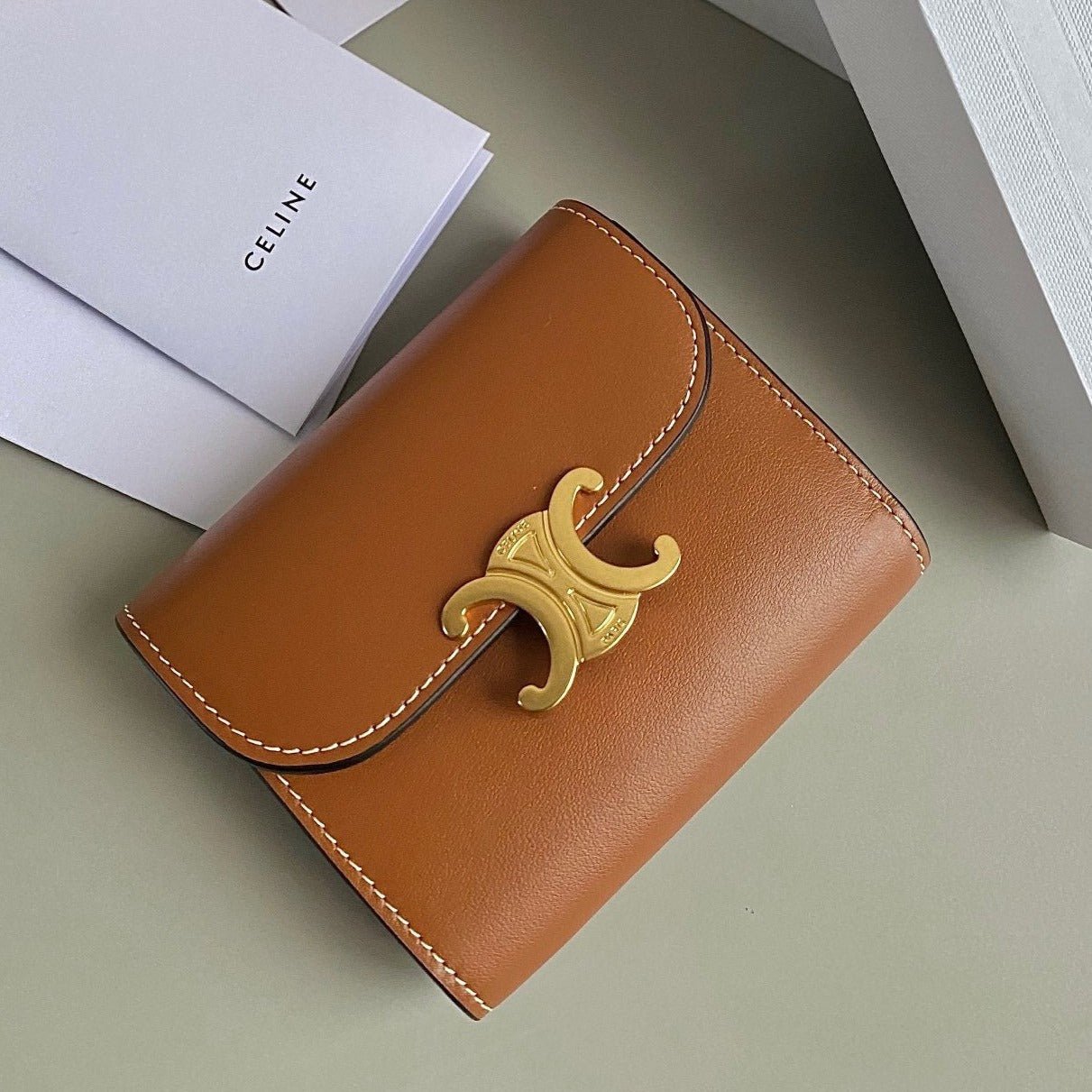 Celine Triomphe Calfskin Wallet