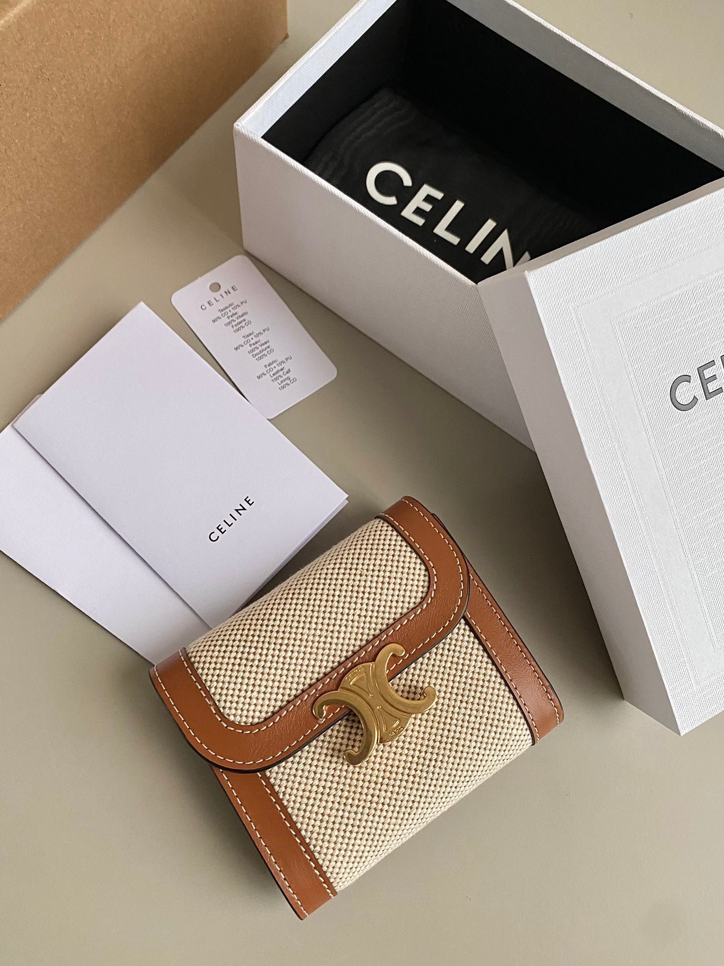 Alternative view of Celine Triomphe Canvas Calfskin Wallet