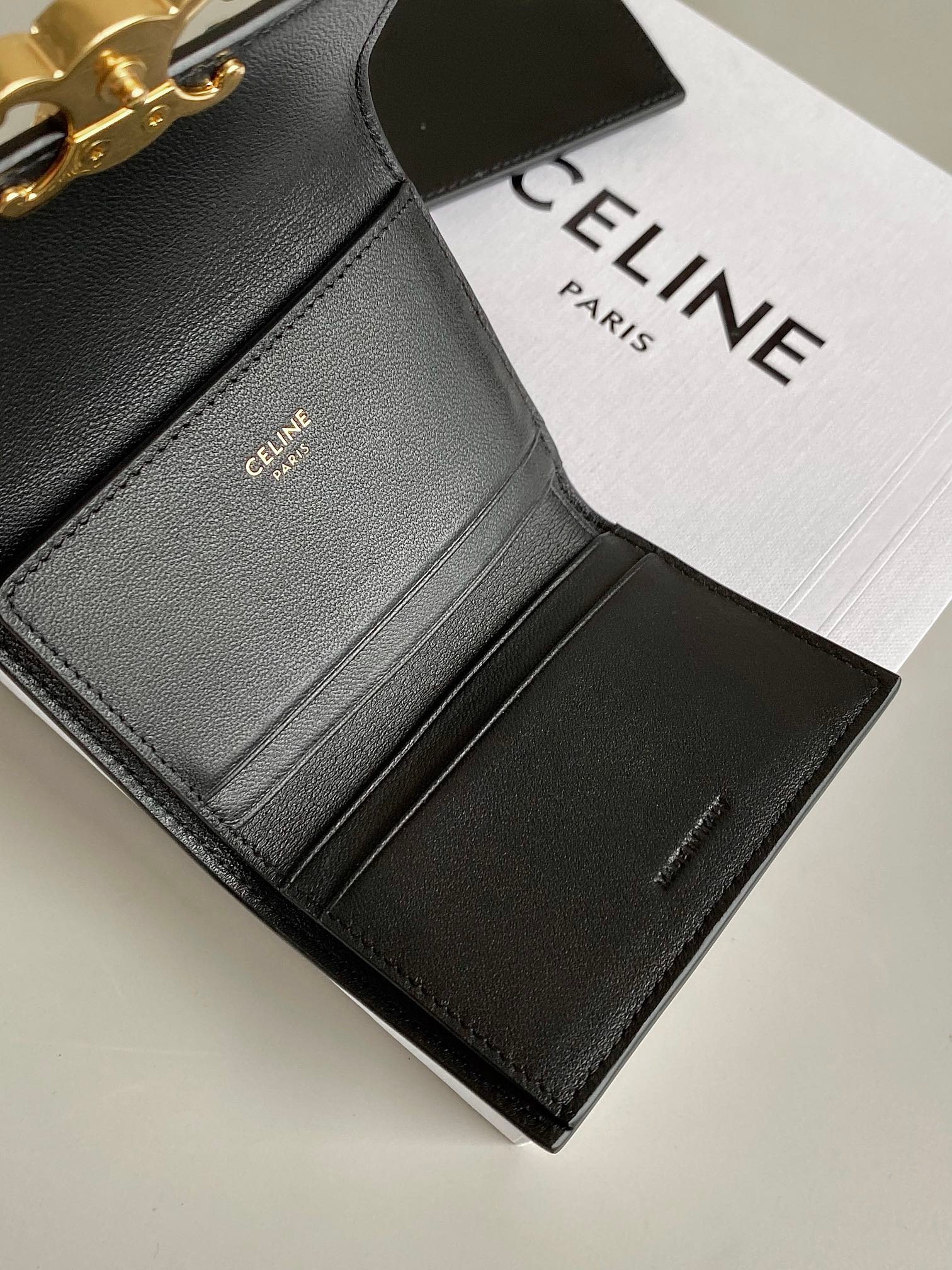 CELINE Light Blue Triomphe Wallet - Image 4