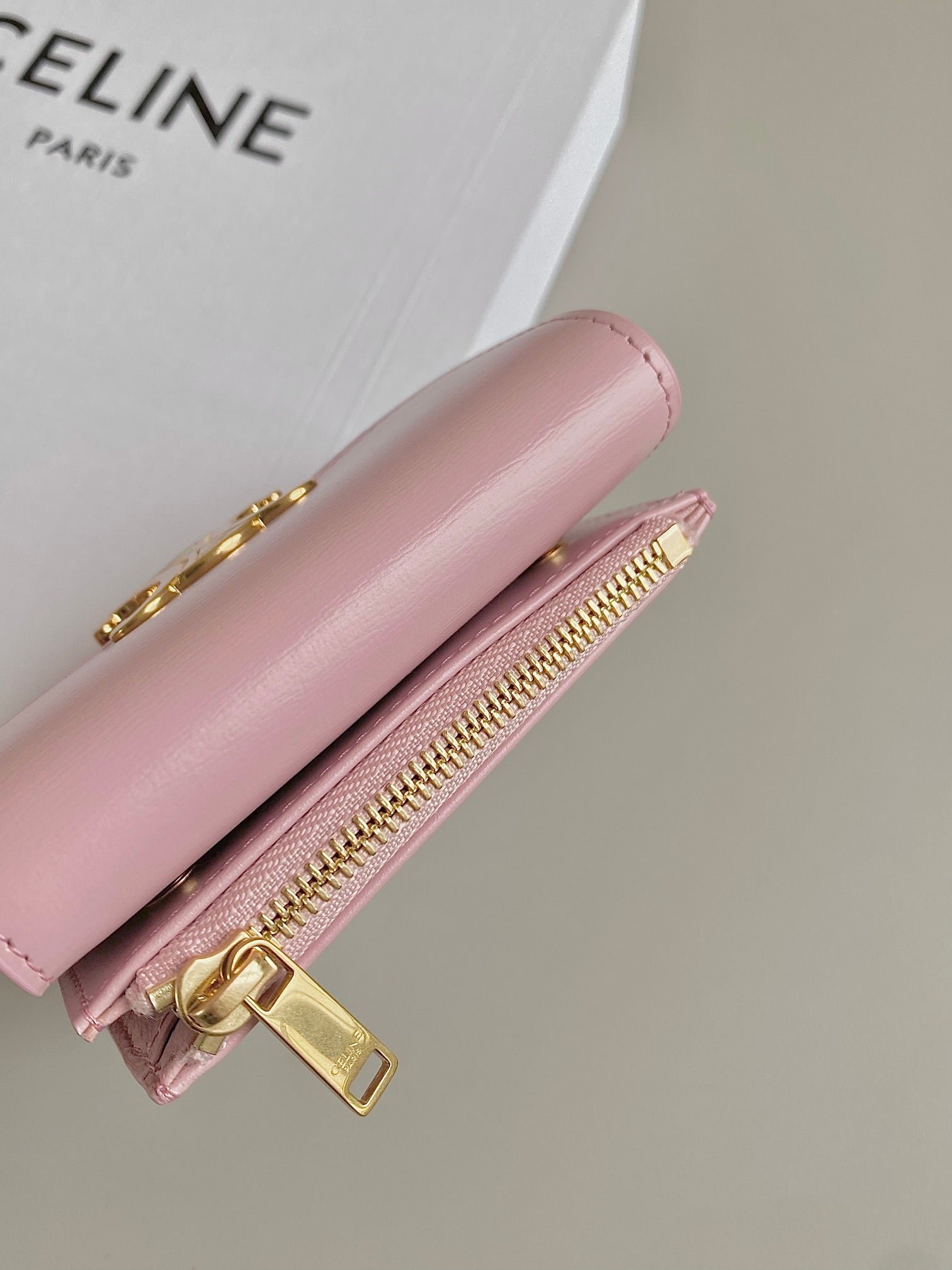 CELINE Tan Triomphe Short Wallet - Image 7