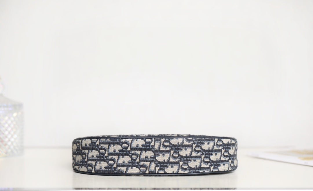 Dior CD Lounge 26 Jacquard Bag Blue - Image 5