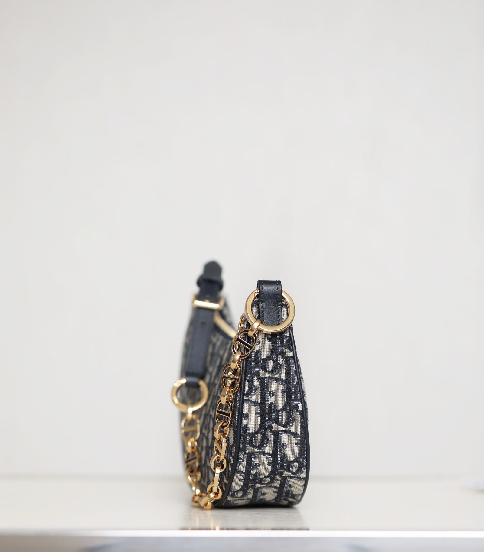 Dior CD Lounge 26 Jacquard Bag Blue - Image 4