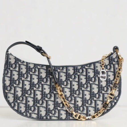 Dior CD Lounge 26 Jacquard Bag Blue