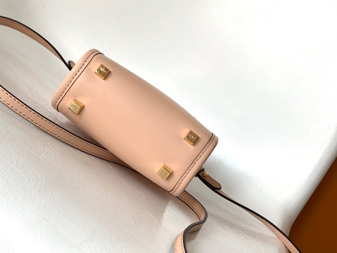 Fendi Mini Sunshine Shopper 18 Peach Calfskin Bag - Image 5