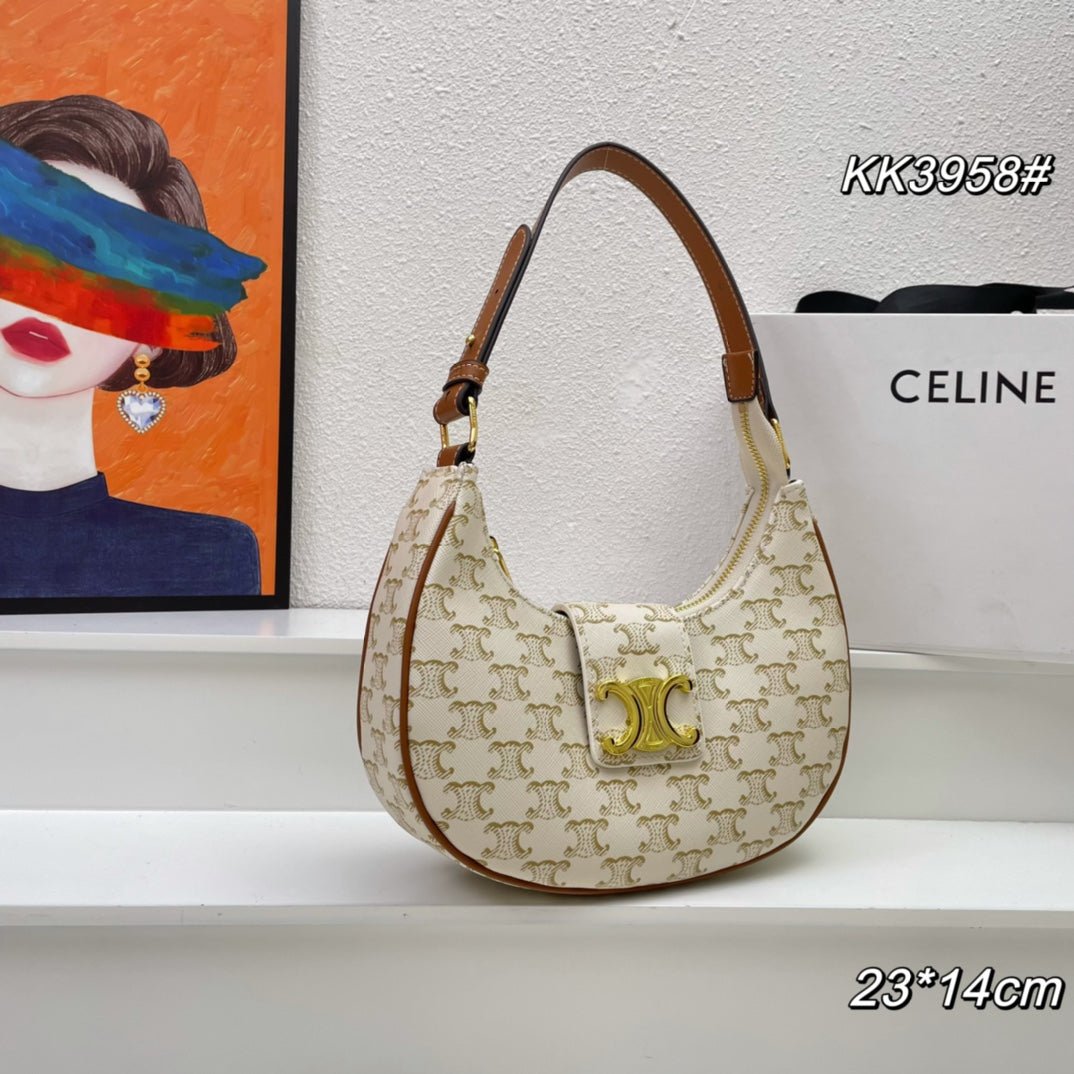 Alternative view of Celine Triomphe 23 Printed Hobo Bag