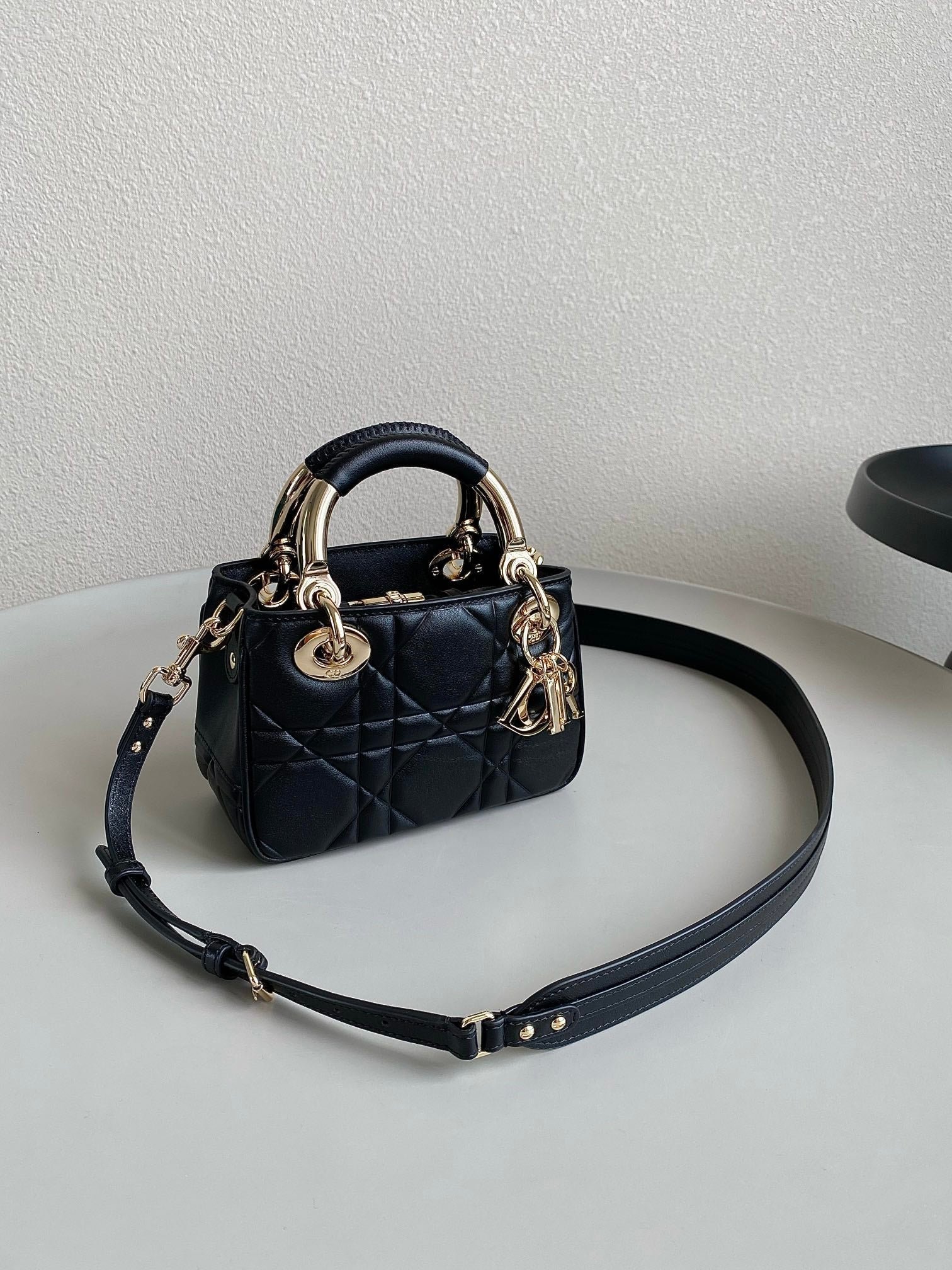 Alternative view of Dior Mini Lady 19 Lambskin Bag Black