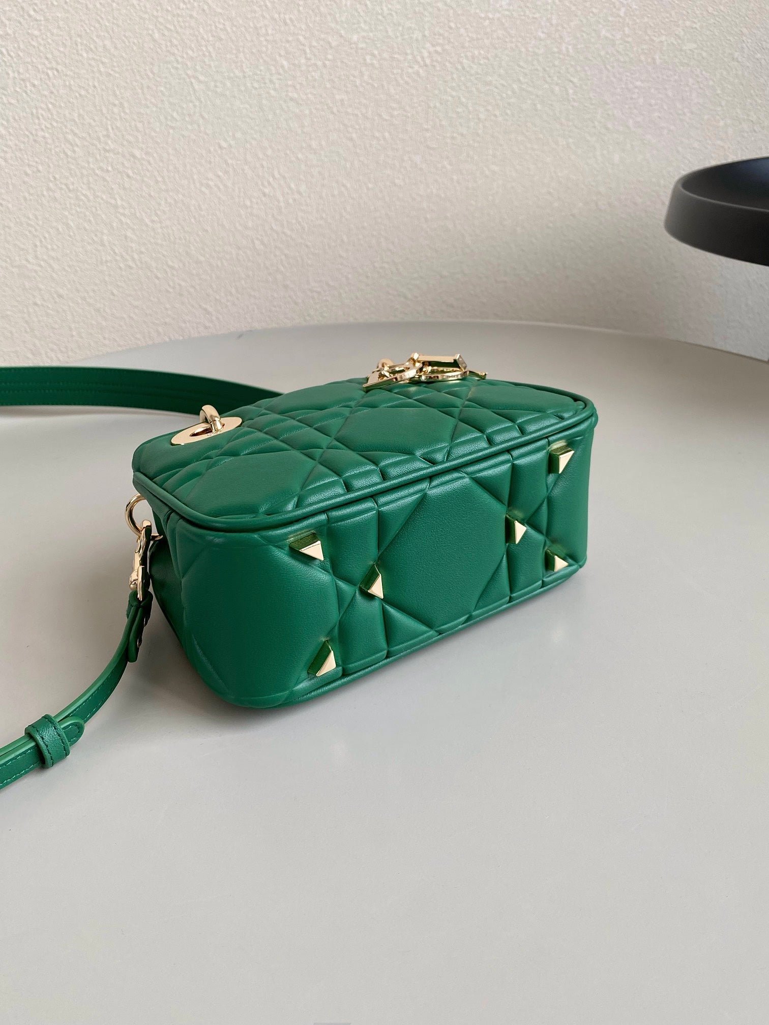 Dior Mini Lady 19 Lambskin Bag Forest Green - Image 9