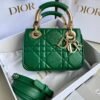 Dior Mini Lady 19 Lambskin Bag Forest Green