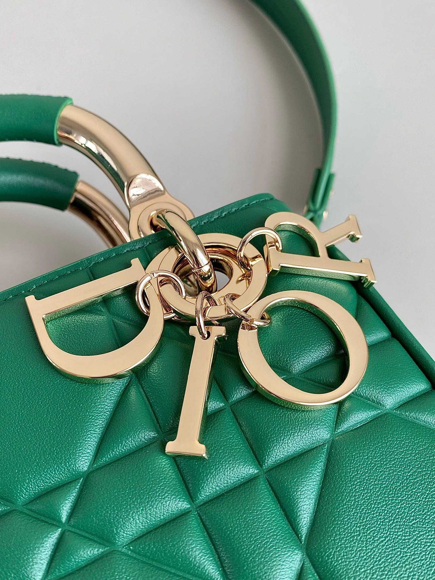 Dior Mini Lady 19 Lambskin Bag Forest Green - Image 7