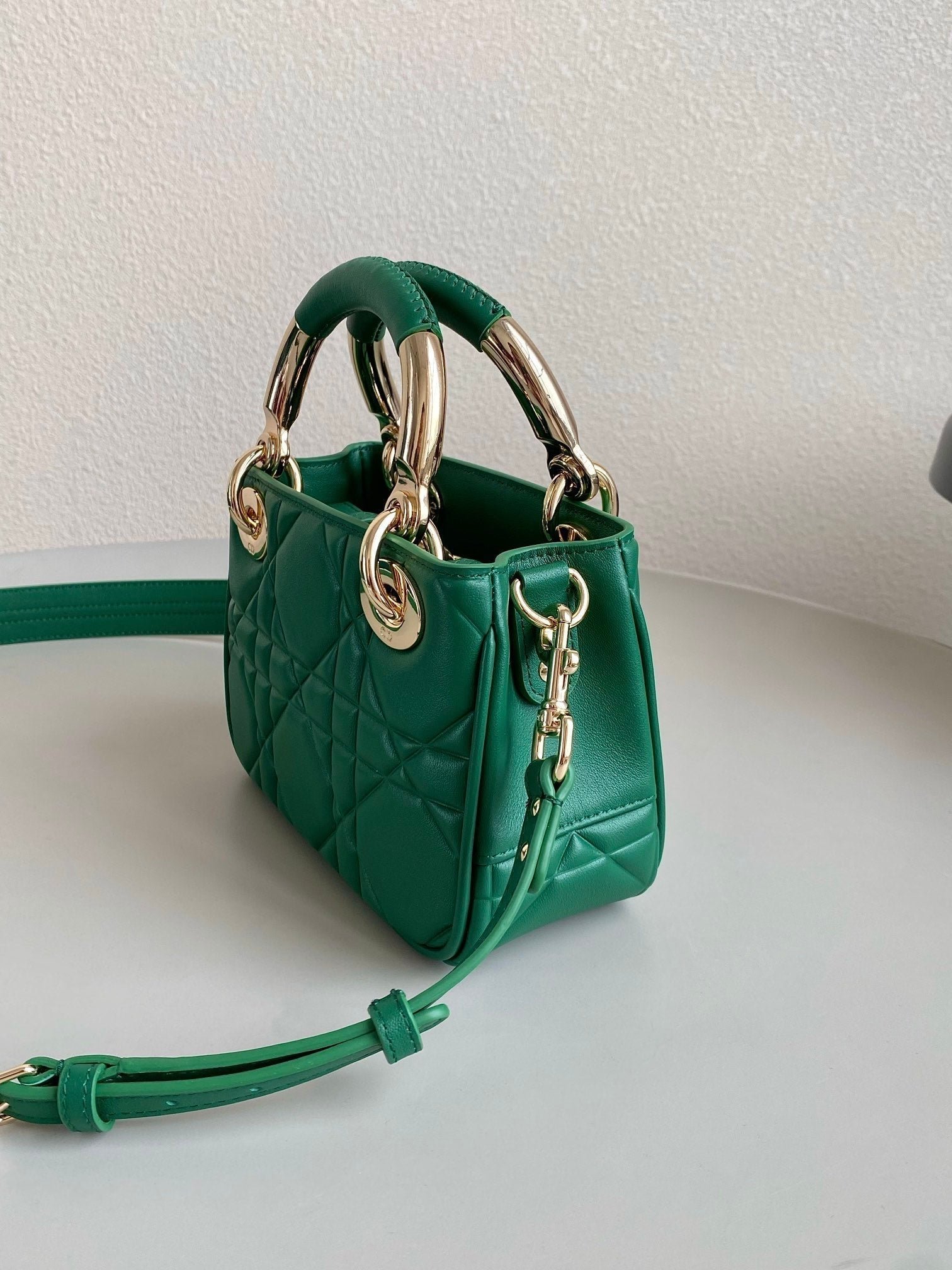 Dior Mini Lady 19 Lambskin Bag Forest Green - Image 3