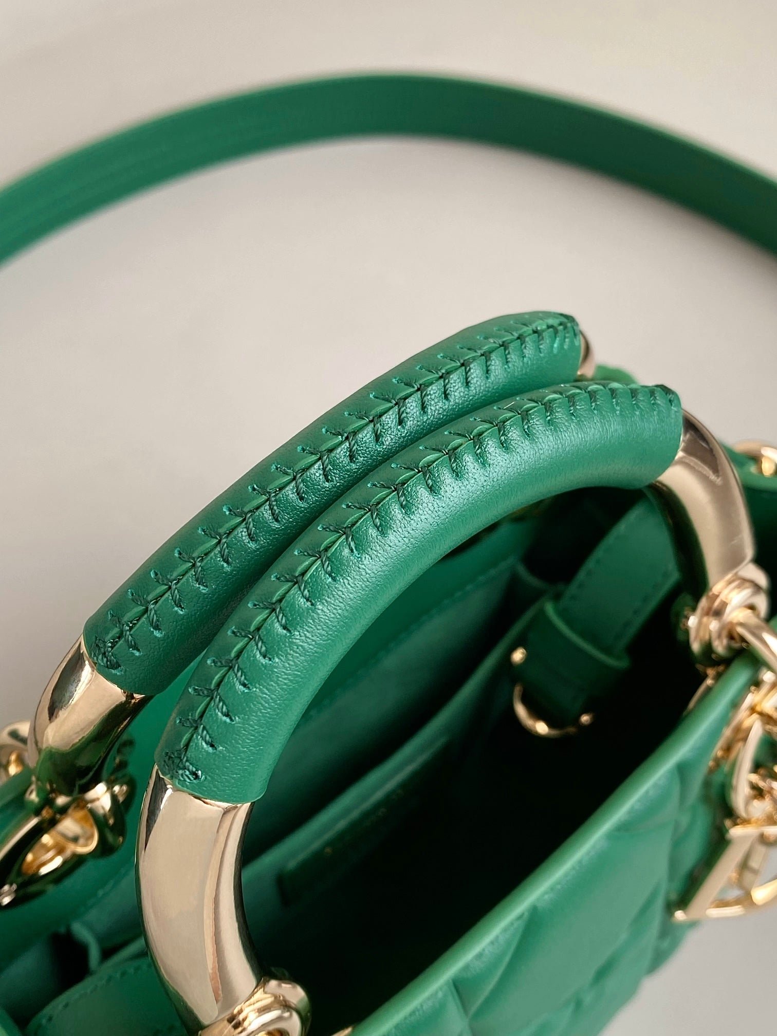 Dior Mini Lady 19 Lambskin Bag Forest Green - Image 6