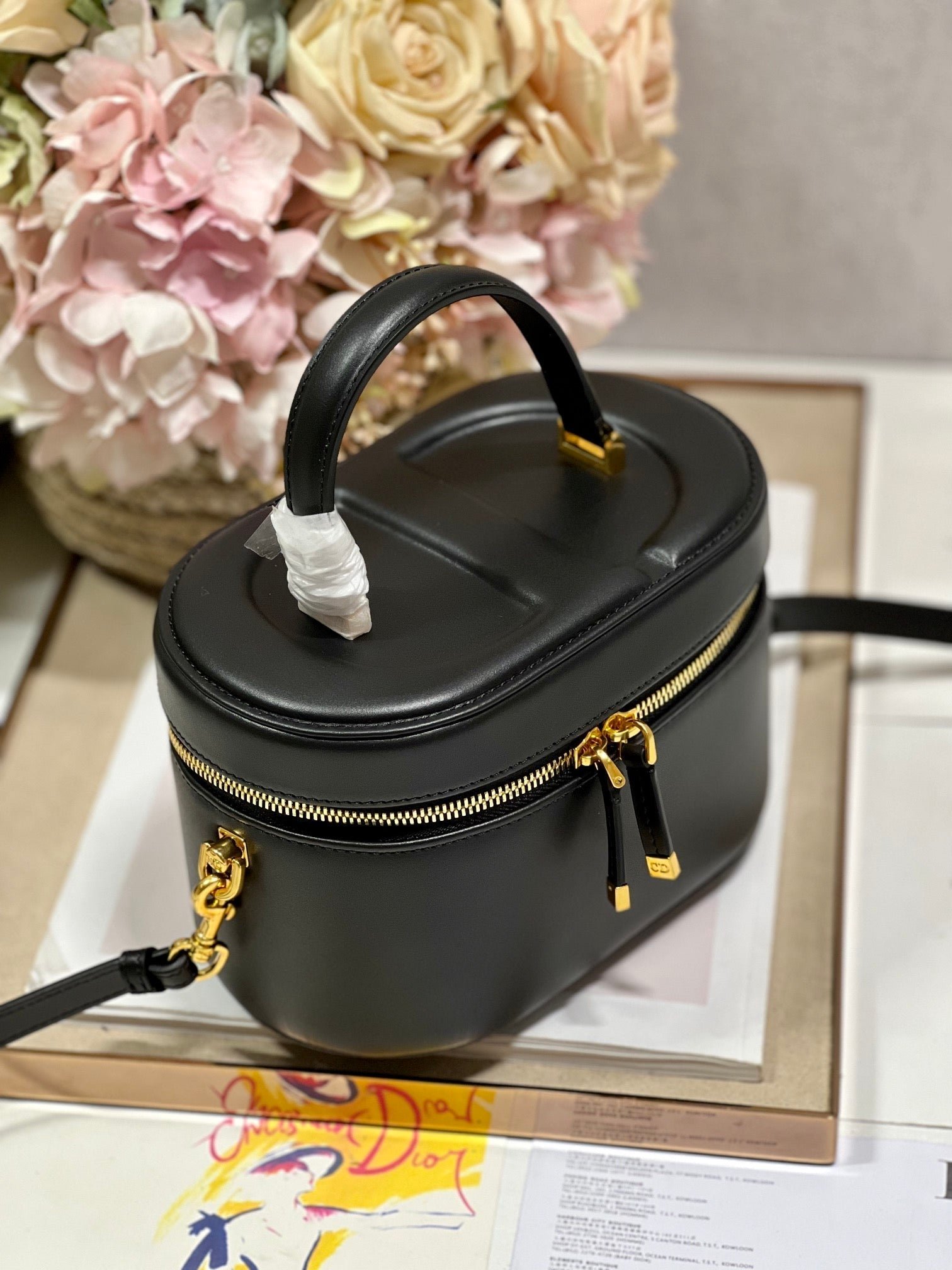 Dior Caro 20 Black Smooth Lambskin Vanity Bag - Image 2