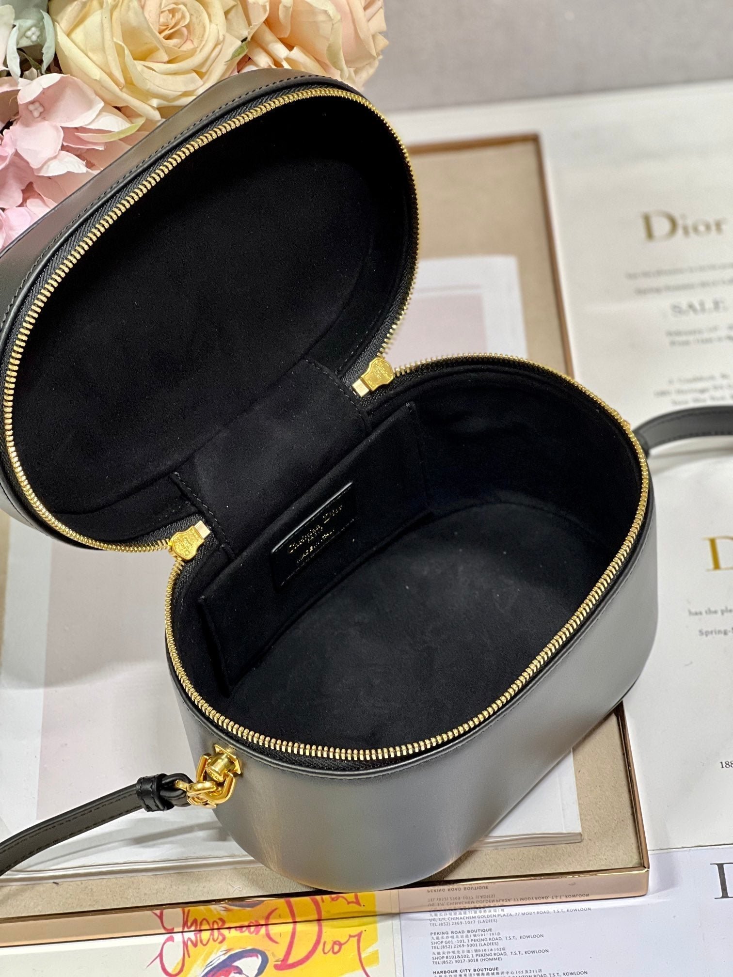 Dior Caro 20 Black Smooth Lambskin Vanity Bag - Image 7