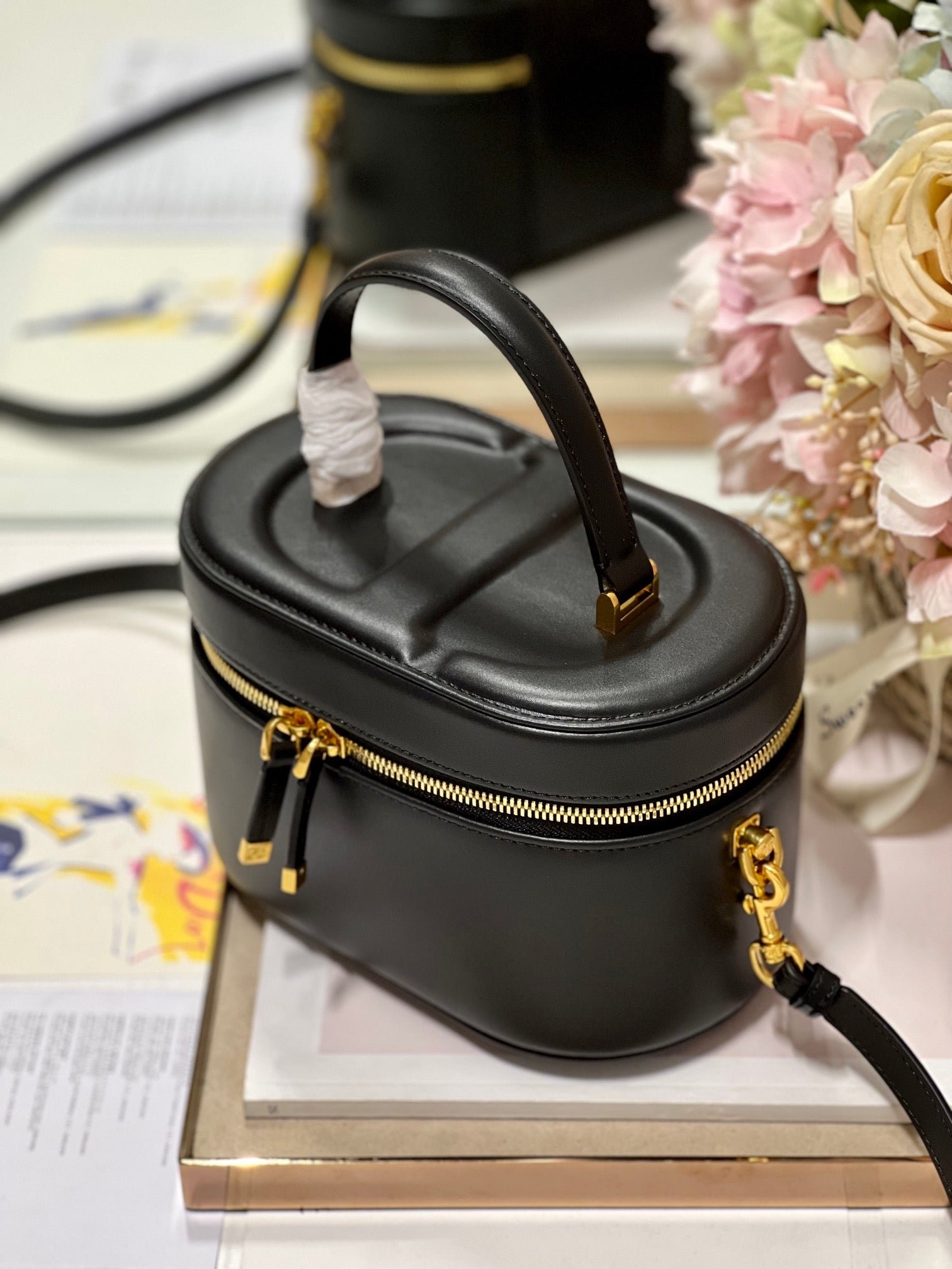 Dior Caro 20 Black Smooth Lambskin Vanity Bag - Image 3