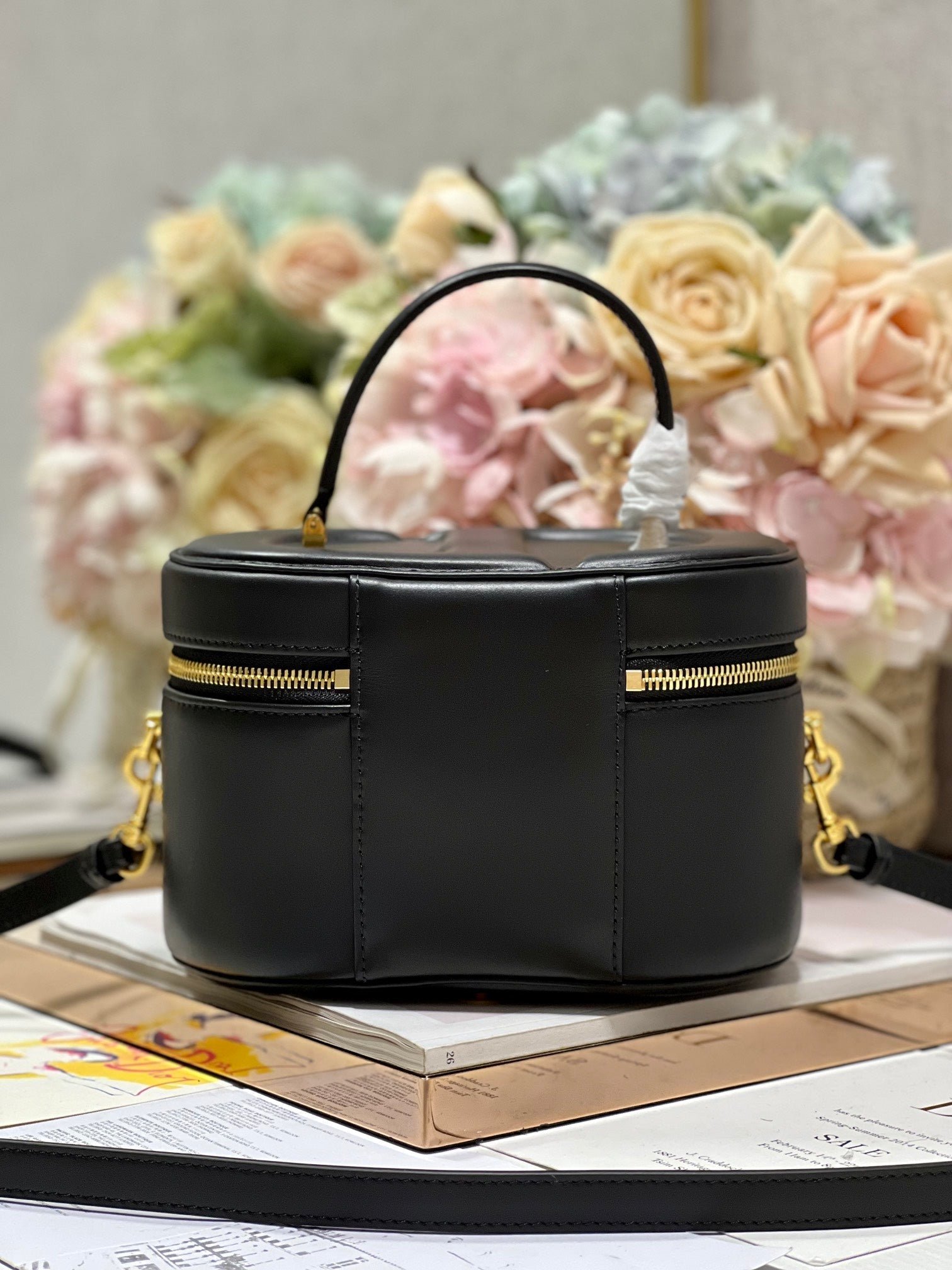 Dior Caro 20 Black Smooth Lambskin Vanity Bag - Image 4