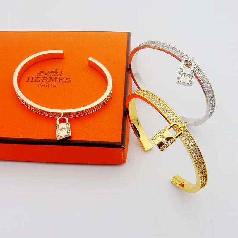 Hermès Kelly Paved Diamond Lock Bracelet - Image 6