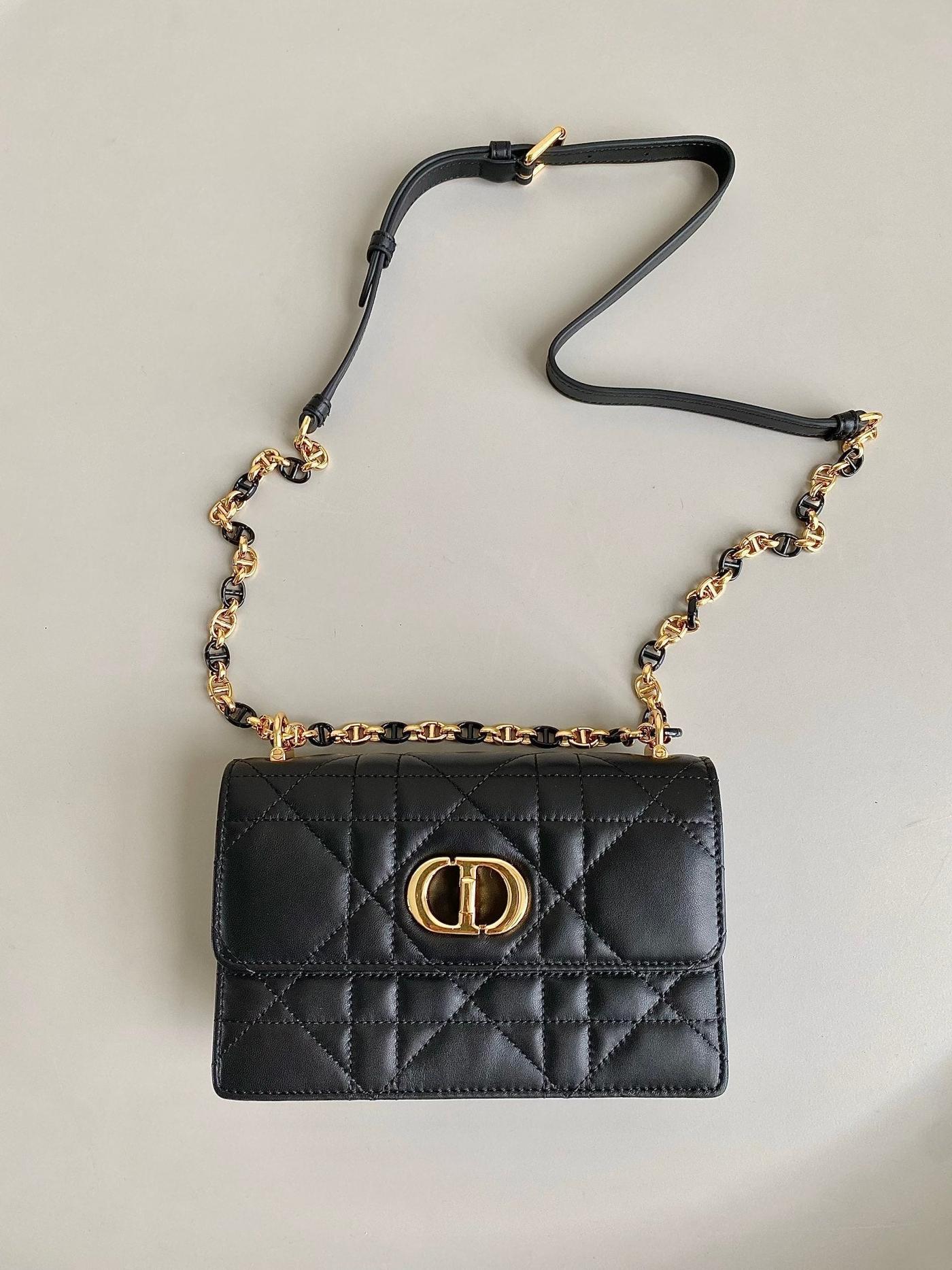 Alternative view of Dior Mini Chain 17 Calfskin Bag Black