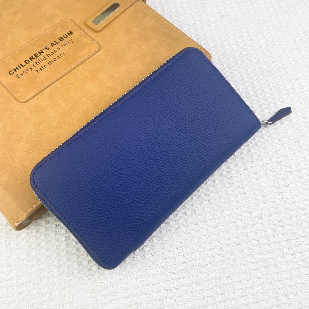 Alternative view of HERMES SILK'IN HOLED CLASSIC WALLET 20 COBALT GRAINED CALFSKIN