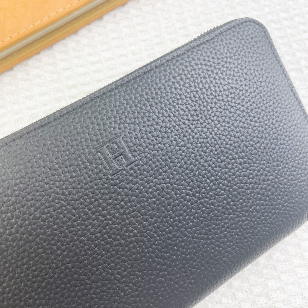 Alternative view of HERMES SILK'IN CLASSIC WALLET 20 BLACK GRAINED CALFSKIN