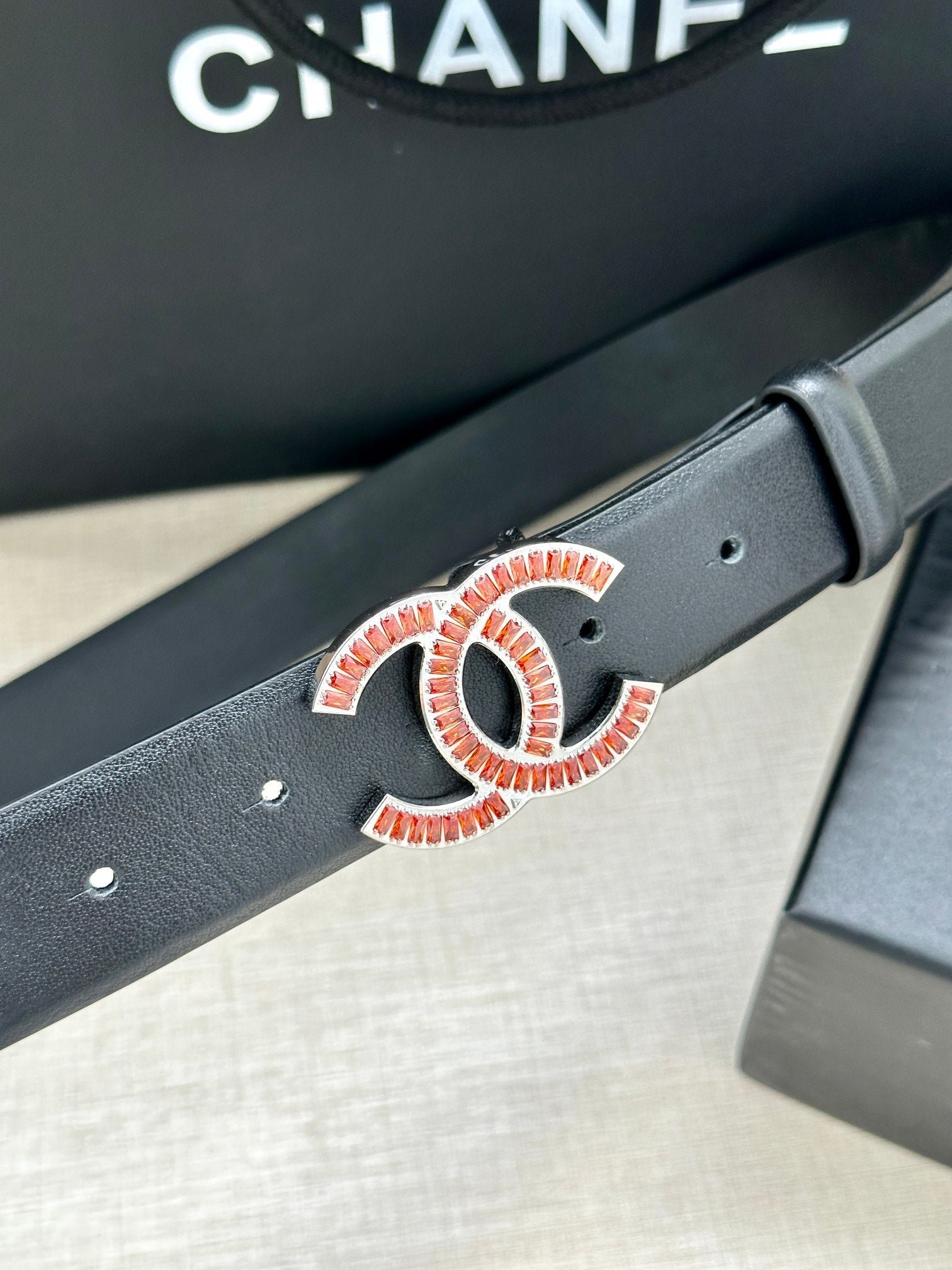 Alternative view of Chanel smooth belt