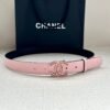 Chanel Pink Crystal Leather Belt