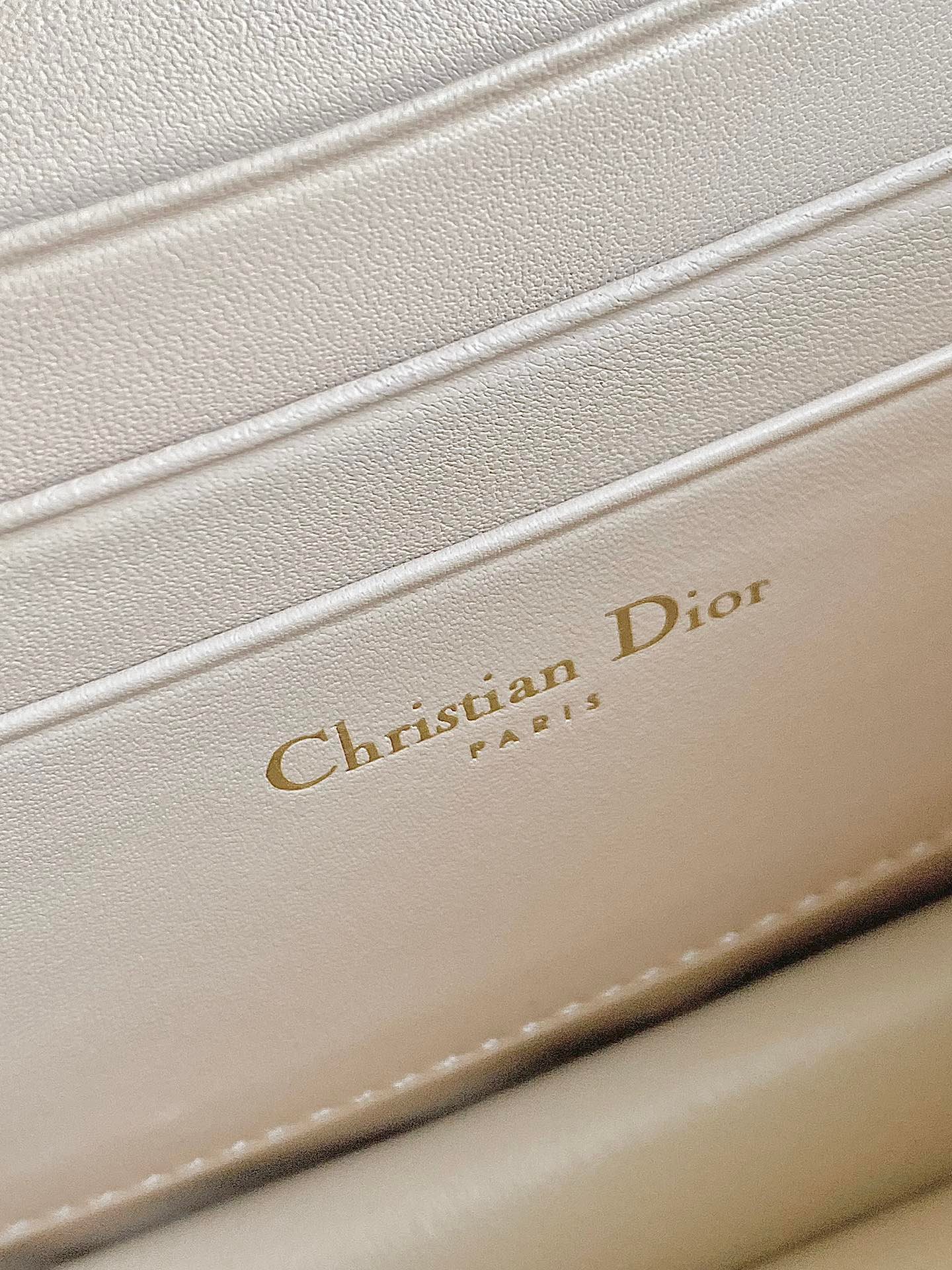 Dior Mini Chain 17 Calfskin Bag Beige - Image 6