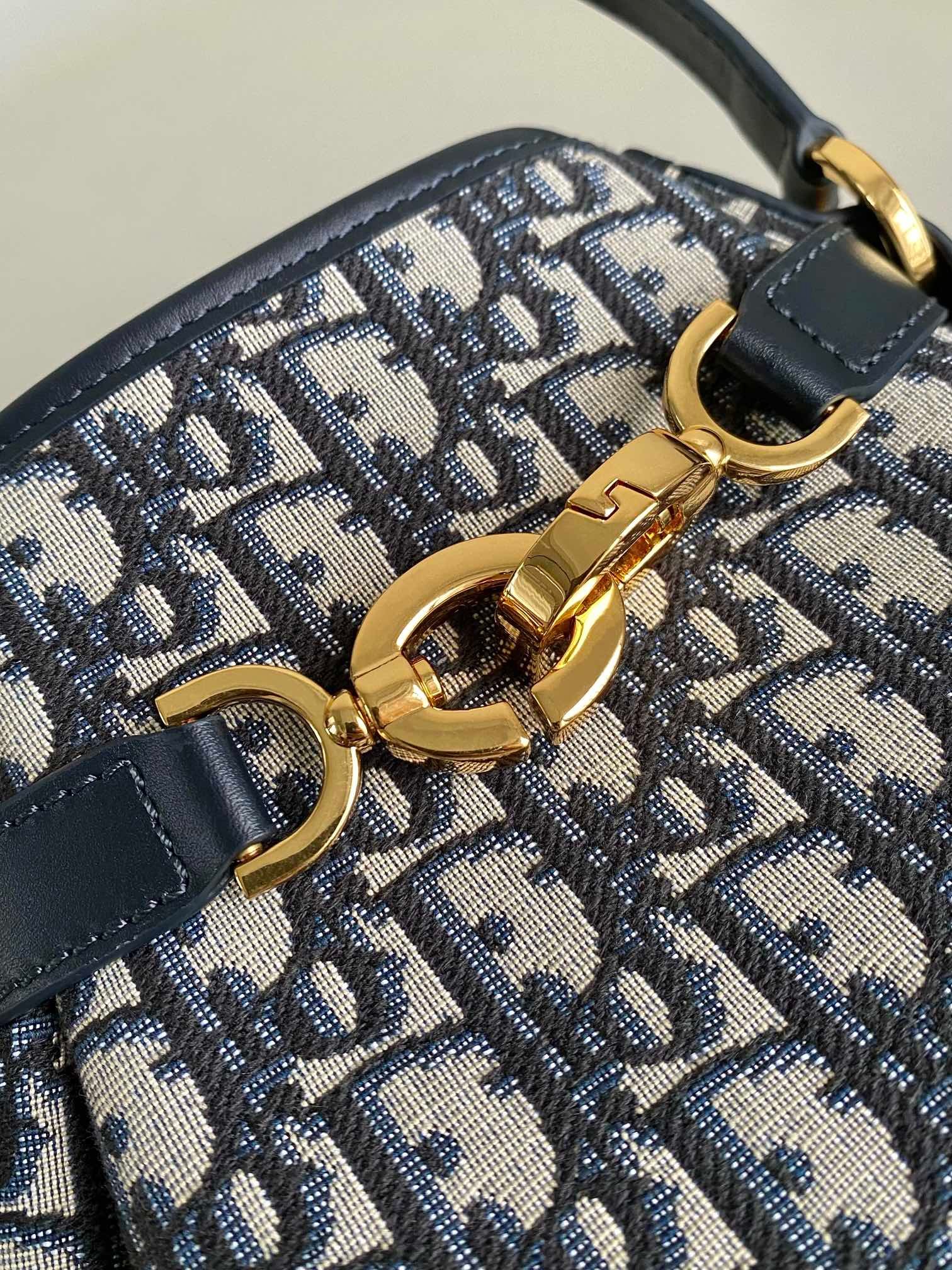 Dior Medium C'Est 24 Oblique Jacquard Bag Blue - Image 5