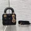 Dior Micro Lady 12cm Black Lambskin Quilted Bag