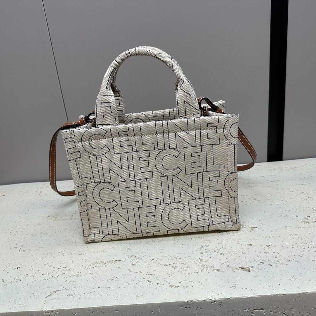 Celine Thais 26 Grey Fabric Tote - Image 8