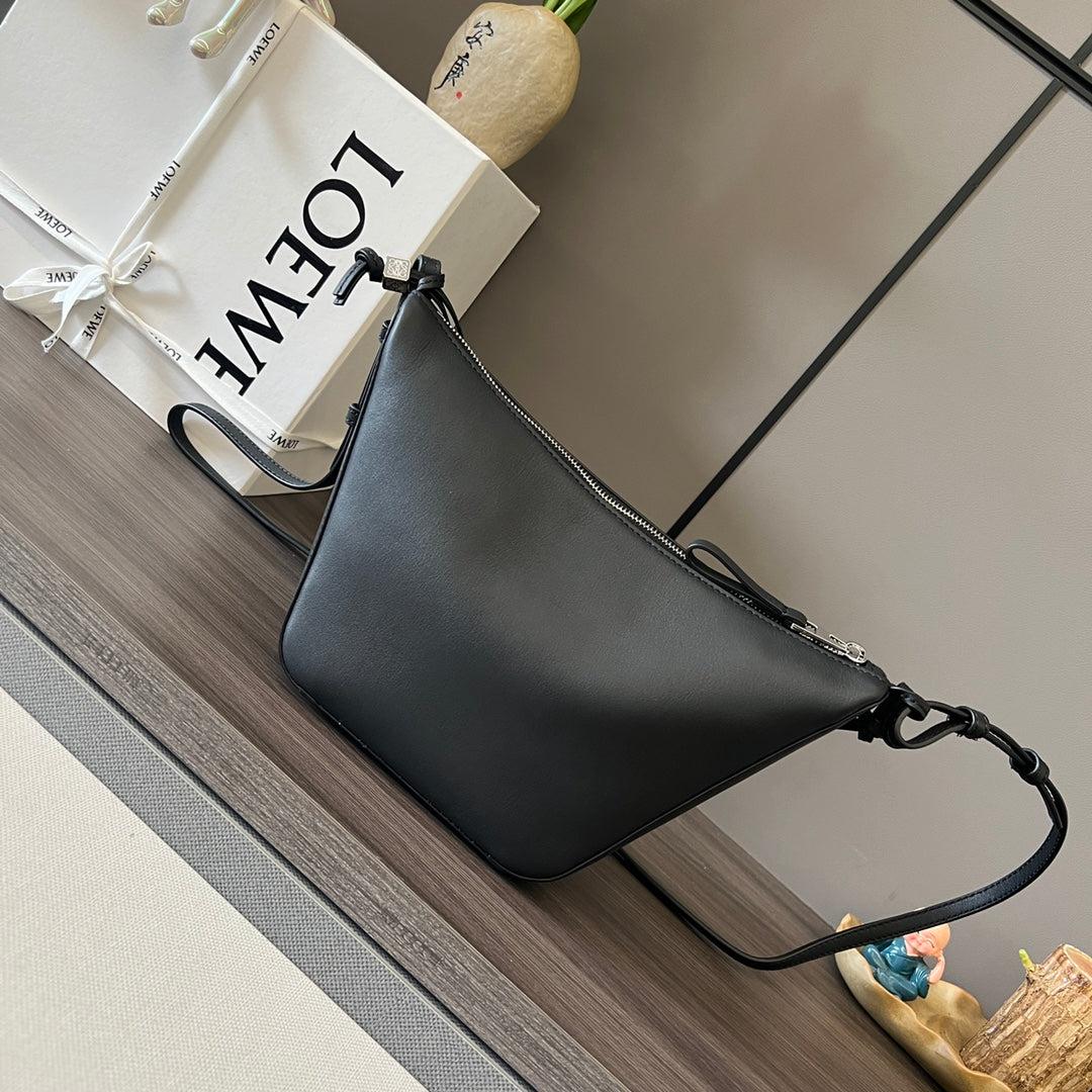Alternative view of LOE LUNA HOBO 28 BAG IN BLACK CALFSKIN