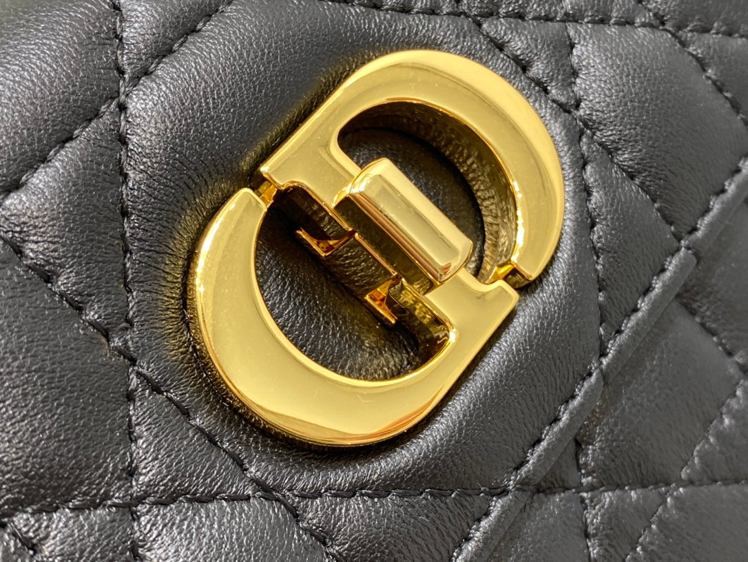Dior Miss Caro Mini Black Calfskin Quilted Bag - Image 3