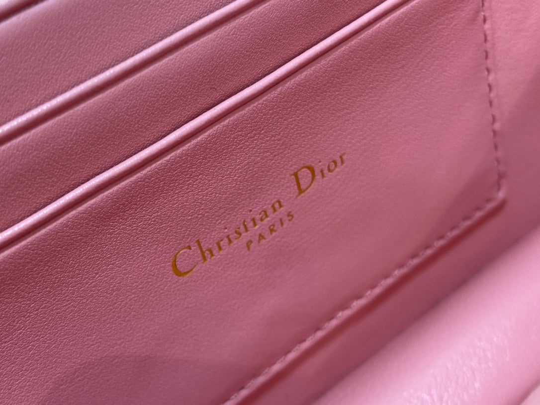 Dior Miss Caro Mini Pink Calfskin Quilted Bag - Image 3