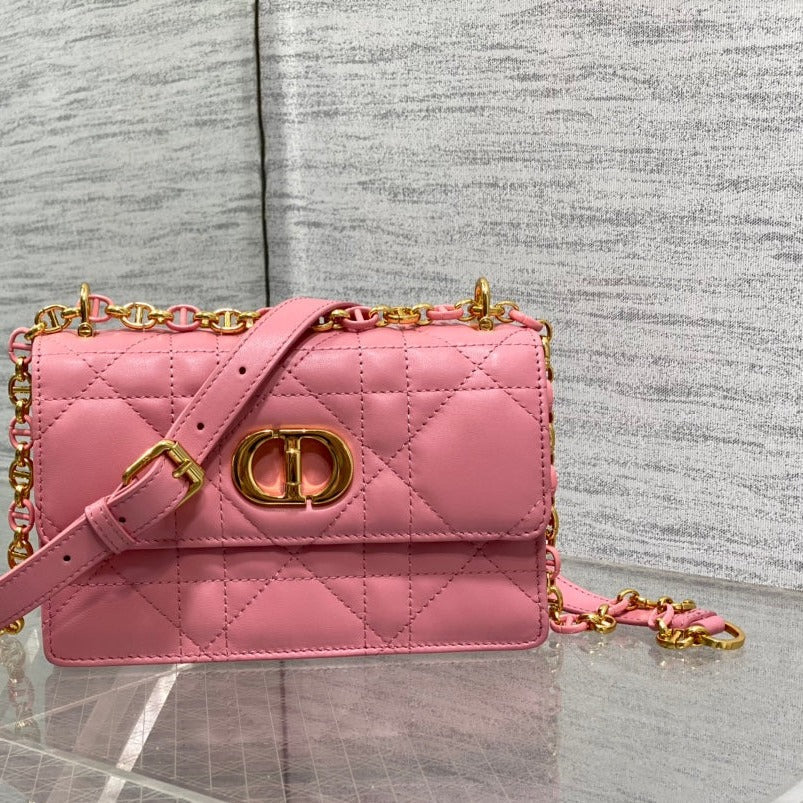 Dior Miss Caro Mini Pink Calfskin Quilted Bag