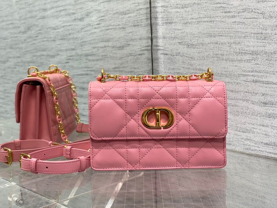 Dior Miss Caro Mini Pink Calfskin Quilted Bag - Image 8