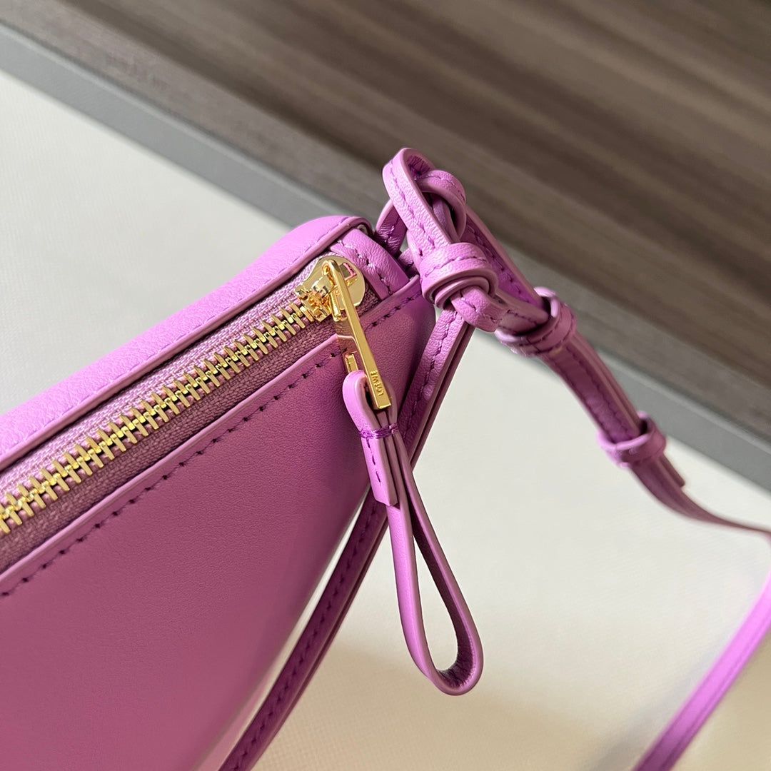 LOE LUNA HOBO 28 BAG IN HOT PINK CALFSKIN - Image 4