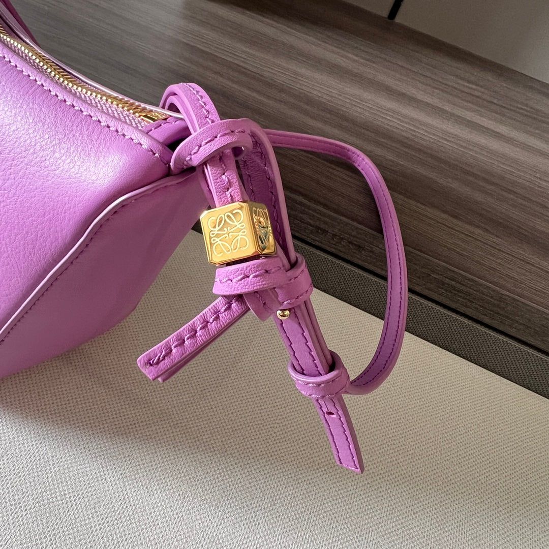 LOE LUNA HOBO 28 BAG IN HOT PINK CALFSKIN - Image 7