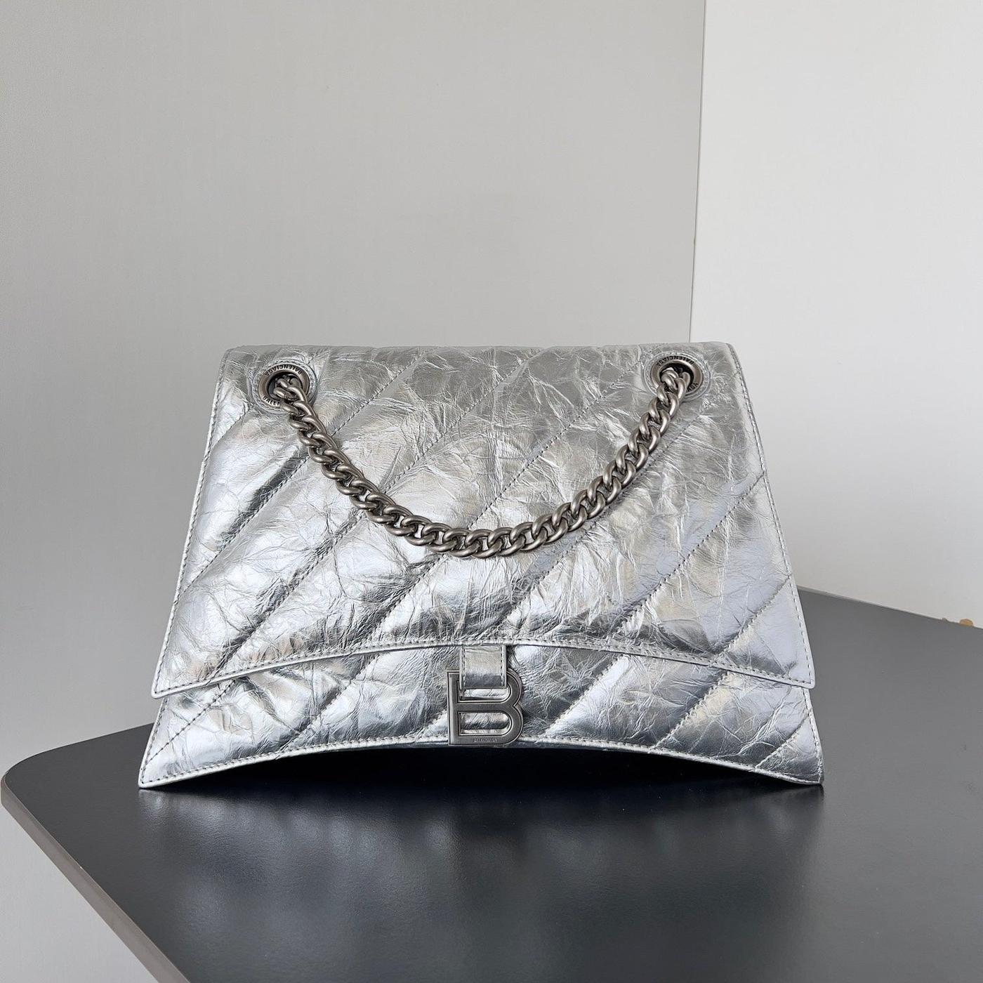 Balenciaga Crush Silver Metallic 32cm