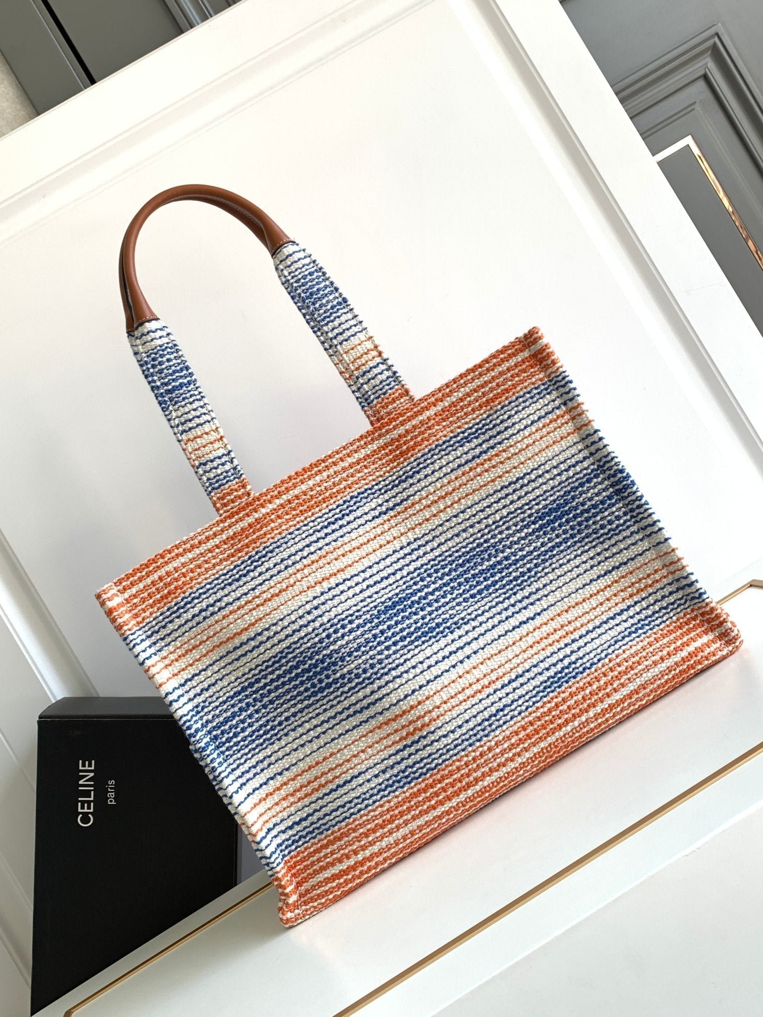 Alternative view of Celine Cabas Thais 41 Rainbow Tote