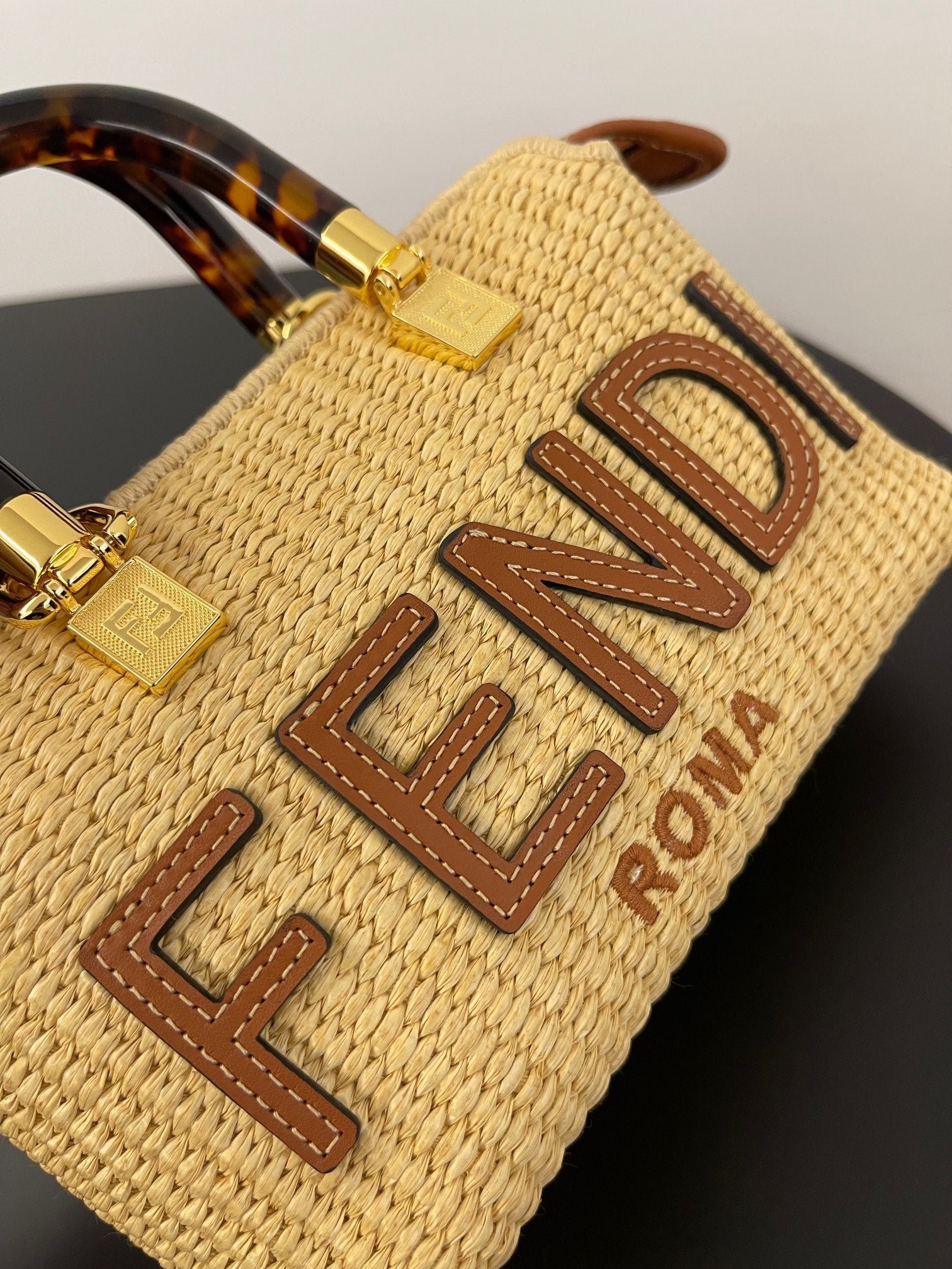 Alternative view of Fendi By The Way Mini 18 Beige Straw Calfskin Trim