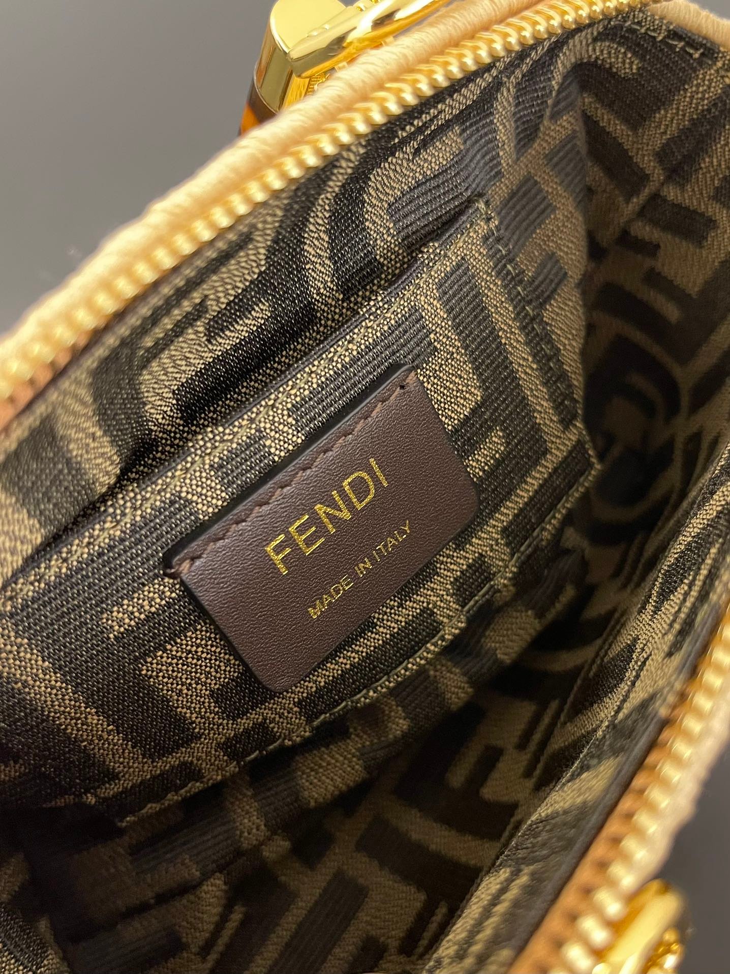 Fendi By The Way Mini 18 Beige Straw Calfskin Trim - Image 6