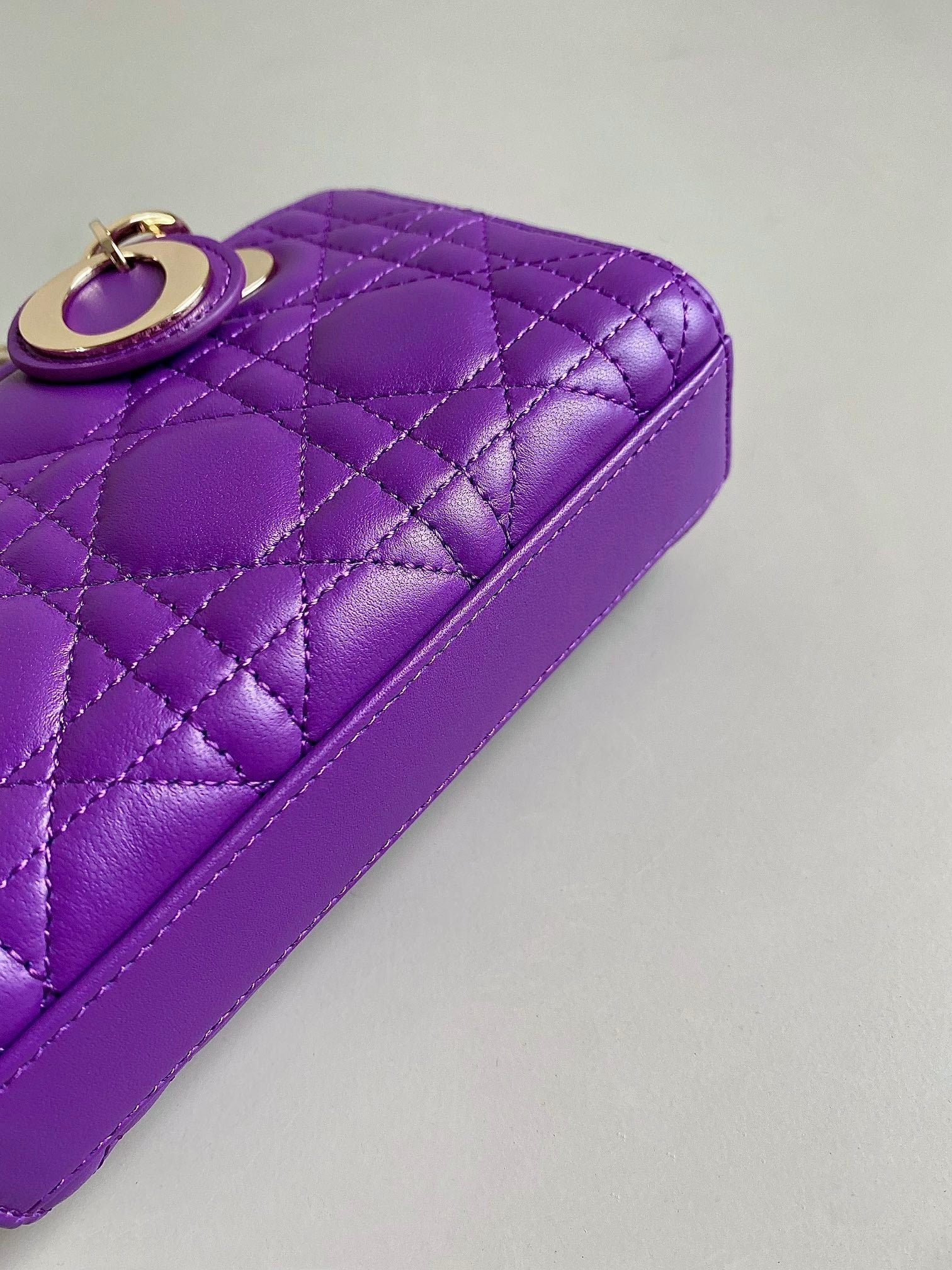 Dior Mini D-Joy 17 Lambskin Bag Violet Purple - Image 7