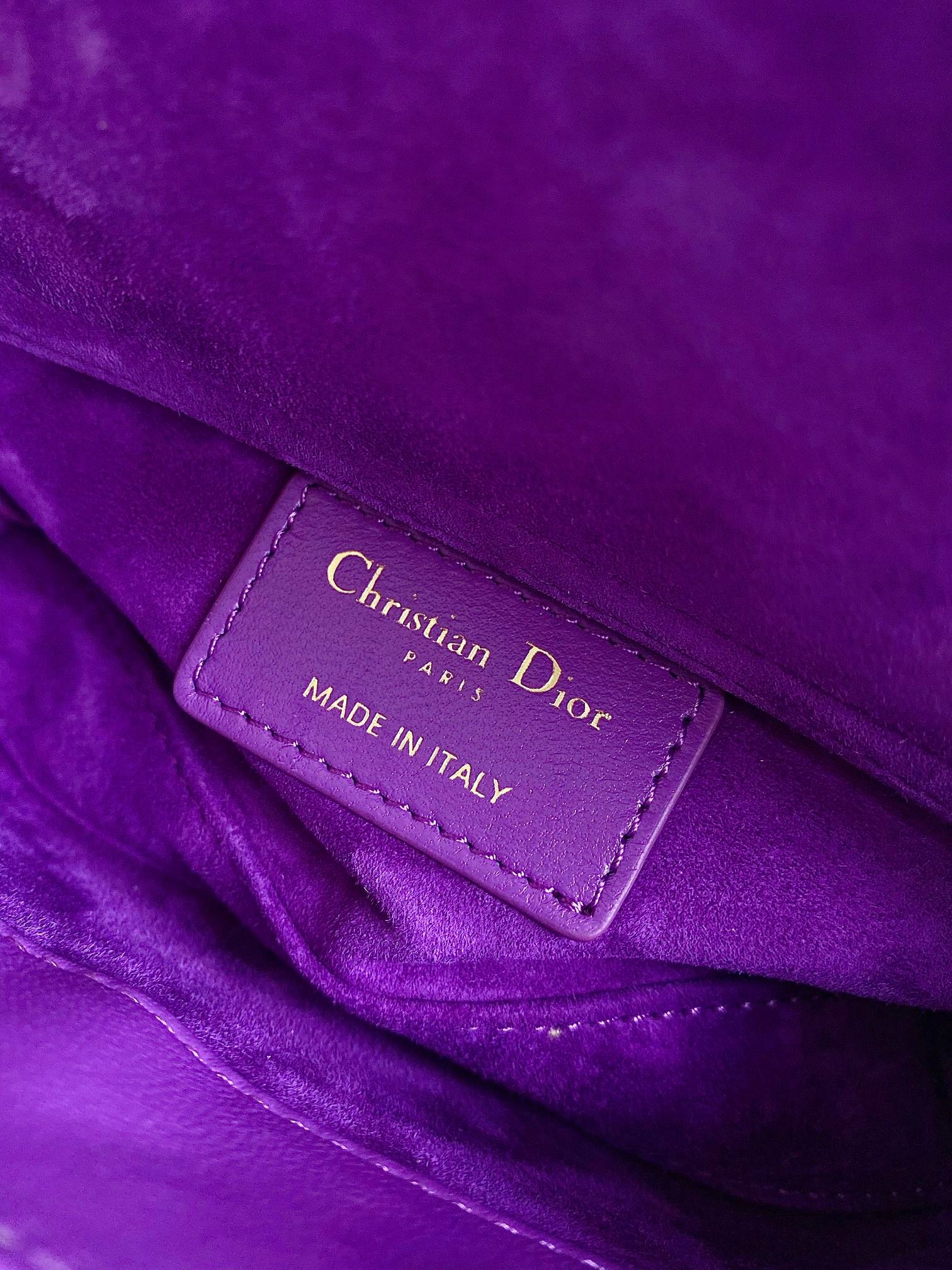 Dior Mini D-Joy 17 Lambskin Bag Violet Purple - Image 9