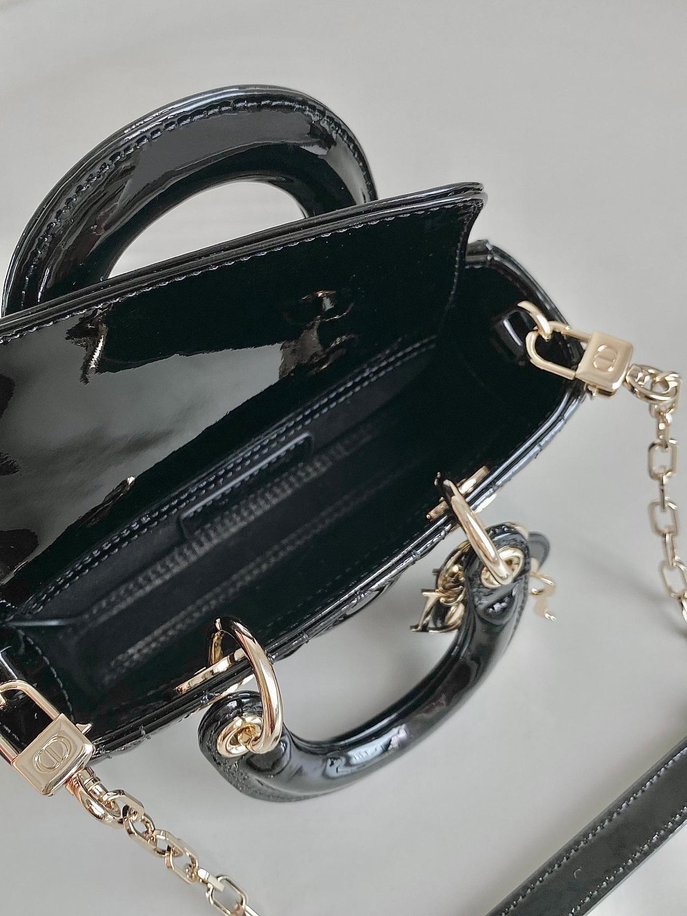 Dior Mini D-Joy 17 Lambskin Bag Black - Image 6
